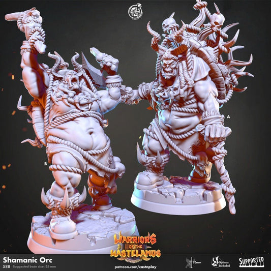Figurine Shaman Orc Cast'N Play Impression 3D