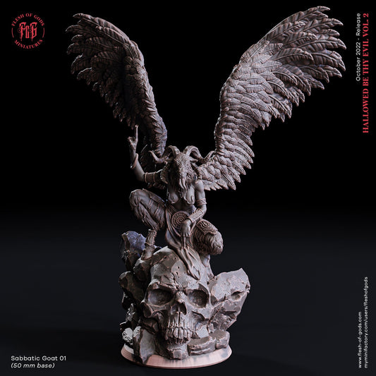 Figurine JDR Chevre sabbatique / baphomet 01 Flesh of Gods Impression 3D