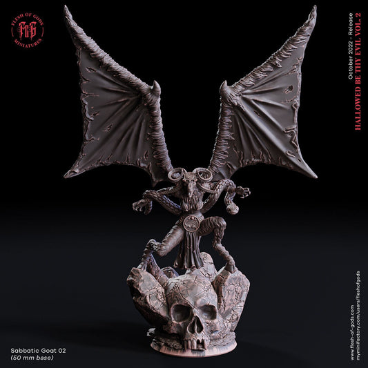 Figurine JDR Chevre sabbatique / baphomet 02 Flesh of Gods Impression 3D
