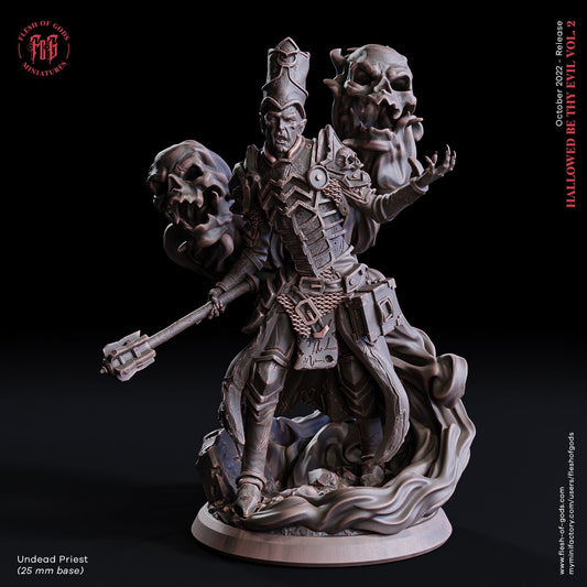 Figurine JDR Prêtre Mort Vivant Flesh Of Gods Impression 3D.