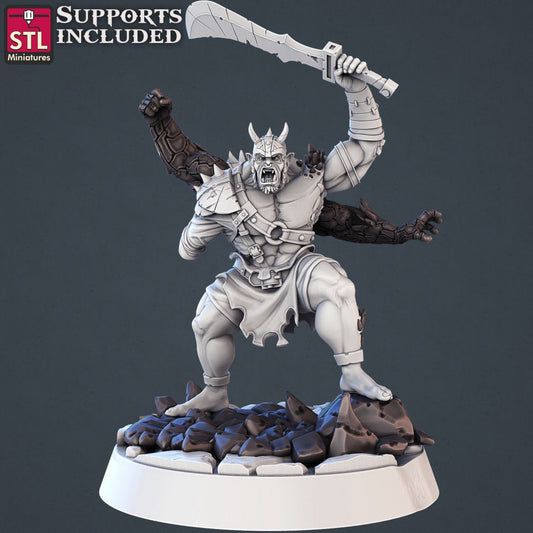 Figurine Genasi de terre A STL Miniatures Impression 3D