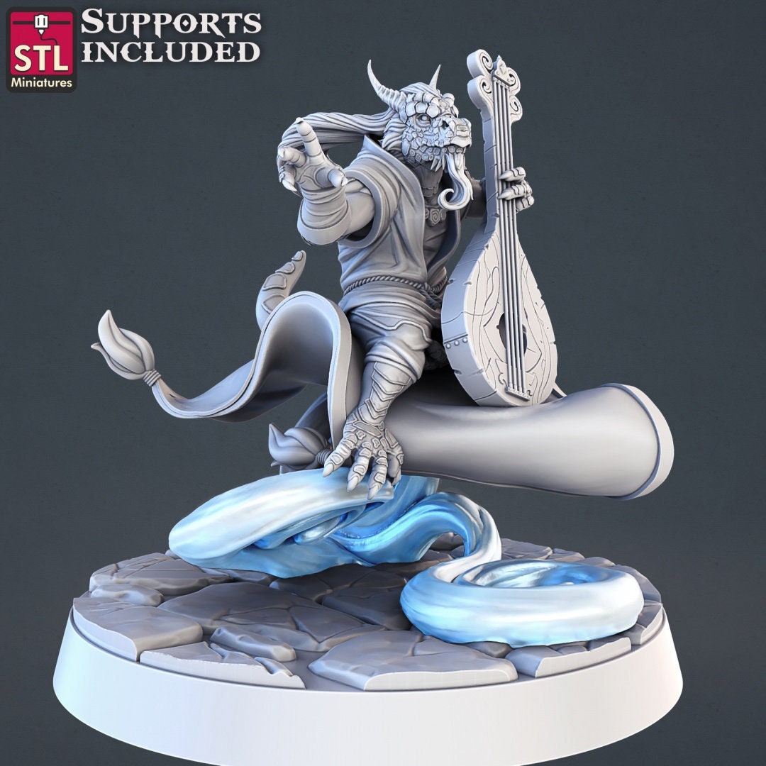 Figurine Drakeide Sangdragon Barde STL Miniatures Impression 3D