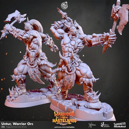 Figurine Guerrier ORC Cast N Play Impression 3D