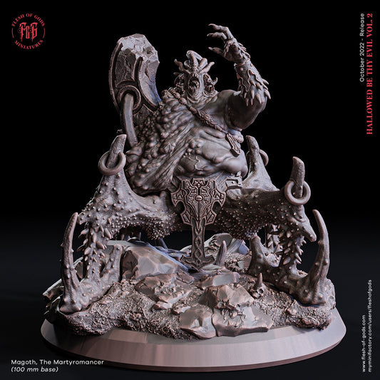 Figurine monstre aberrant Magoth Flesh of Gods Impression 3D