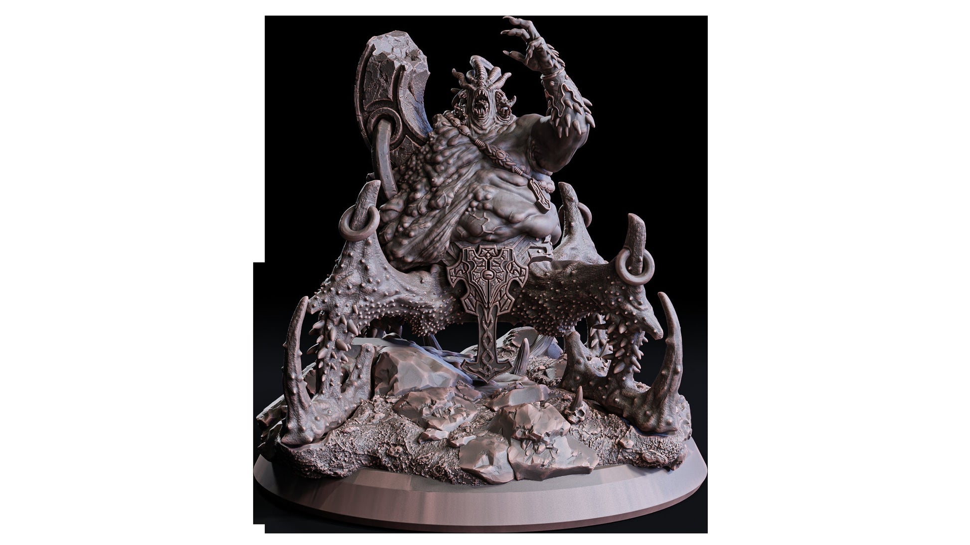 Figurine monstre aberrant Magoth Flesh of Gods Impression 3D