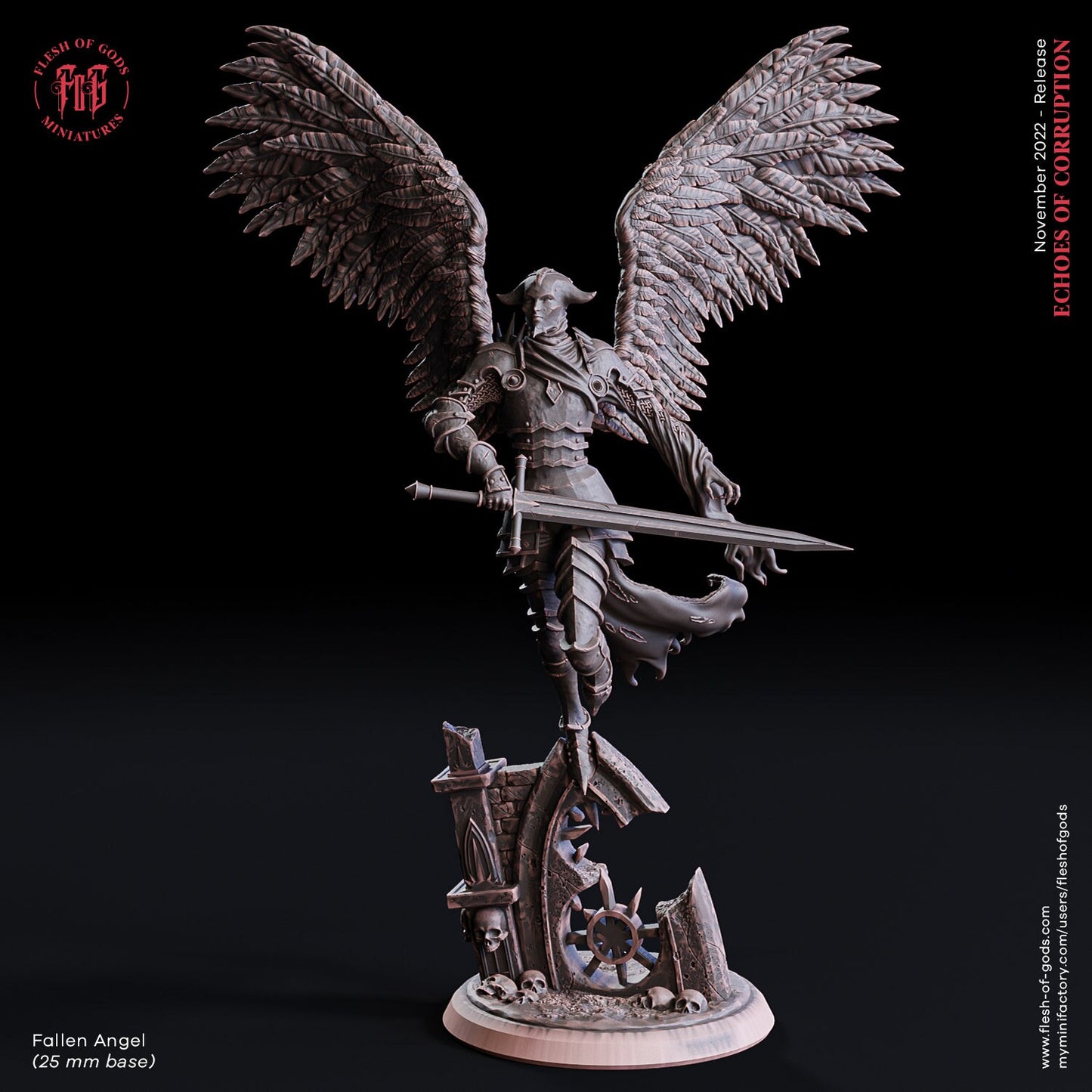 Figurine Ange Déchu Flesh Of Gods Impression 3D