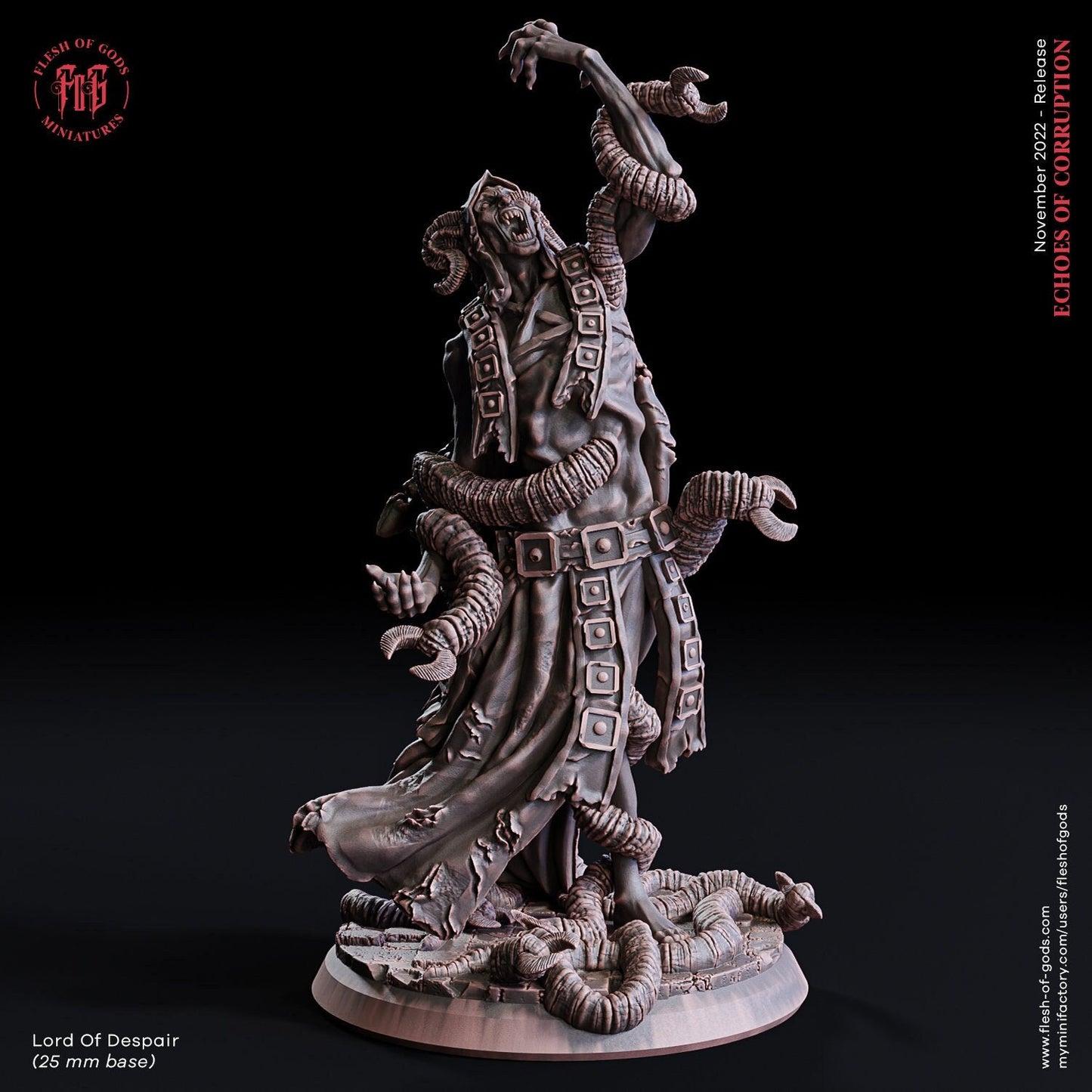 Figurine demon lord du désespoir Flesh of gods Impression 3D