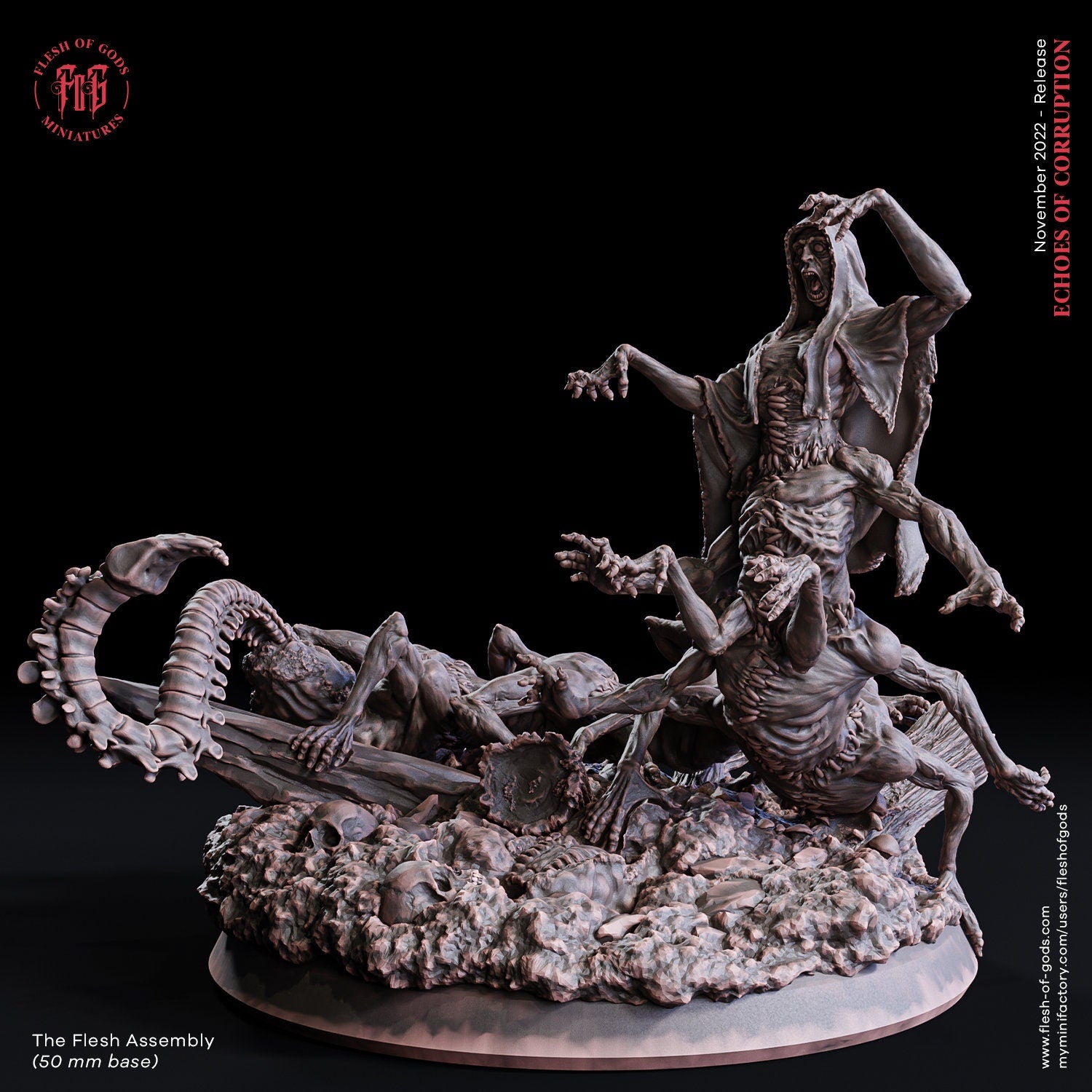 Figurine Monstre Centipède Flesh Of Gods Impression 3D
