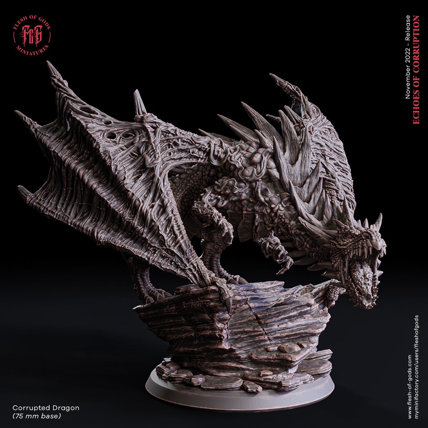 Figurine Dragon Corrompu Flesh Of Gods Impression 3D