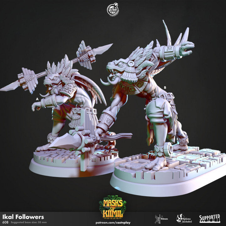 Figurine Guerrier Maya Cast N Play Impression 3D