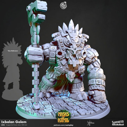 Figurine Golem de pierre Maya Cast N Play Impression 3D