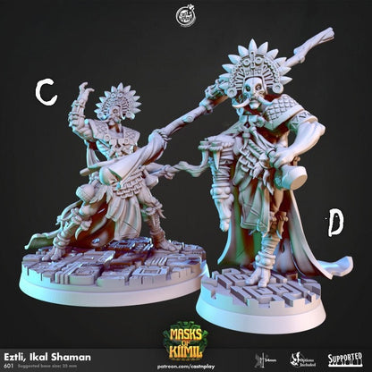 Figurine Pack Guerrier Maya Cast N Play Impression 3D