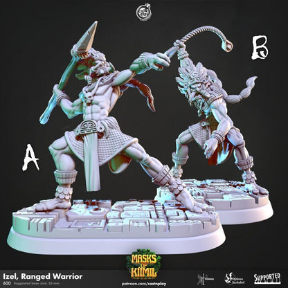 Figurine Pack Guerrier Maya Cast N Play Impression 3D
