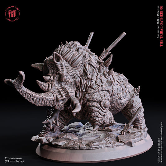 Figurine JDR rhinocéros Flesh Of Gods Impression 3D