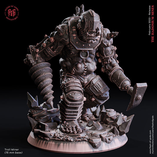Figurine JDR Troll Mineur Flesh Of Gods Impression 3D
