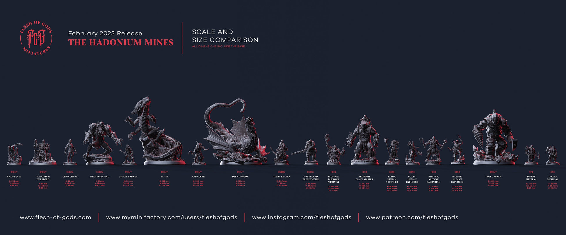 Figurine jdr Maitre des geants Flesh OF Gods Impression 3D