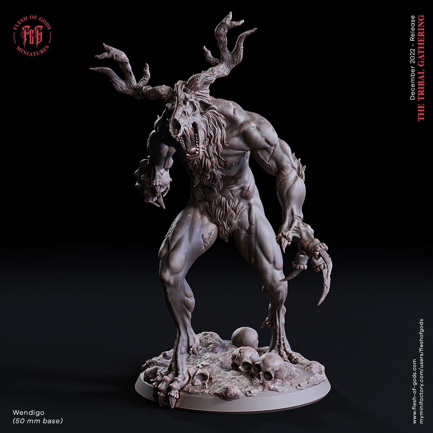Figurine JDR Wendigo 02 Flesh of Gods Impression 3D