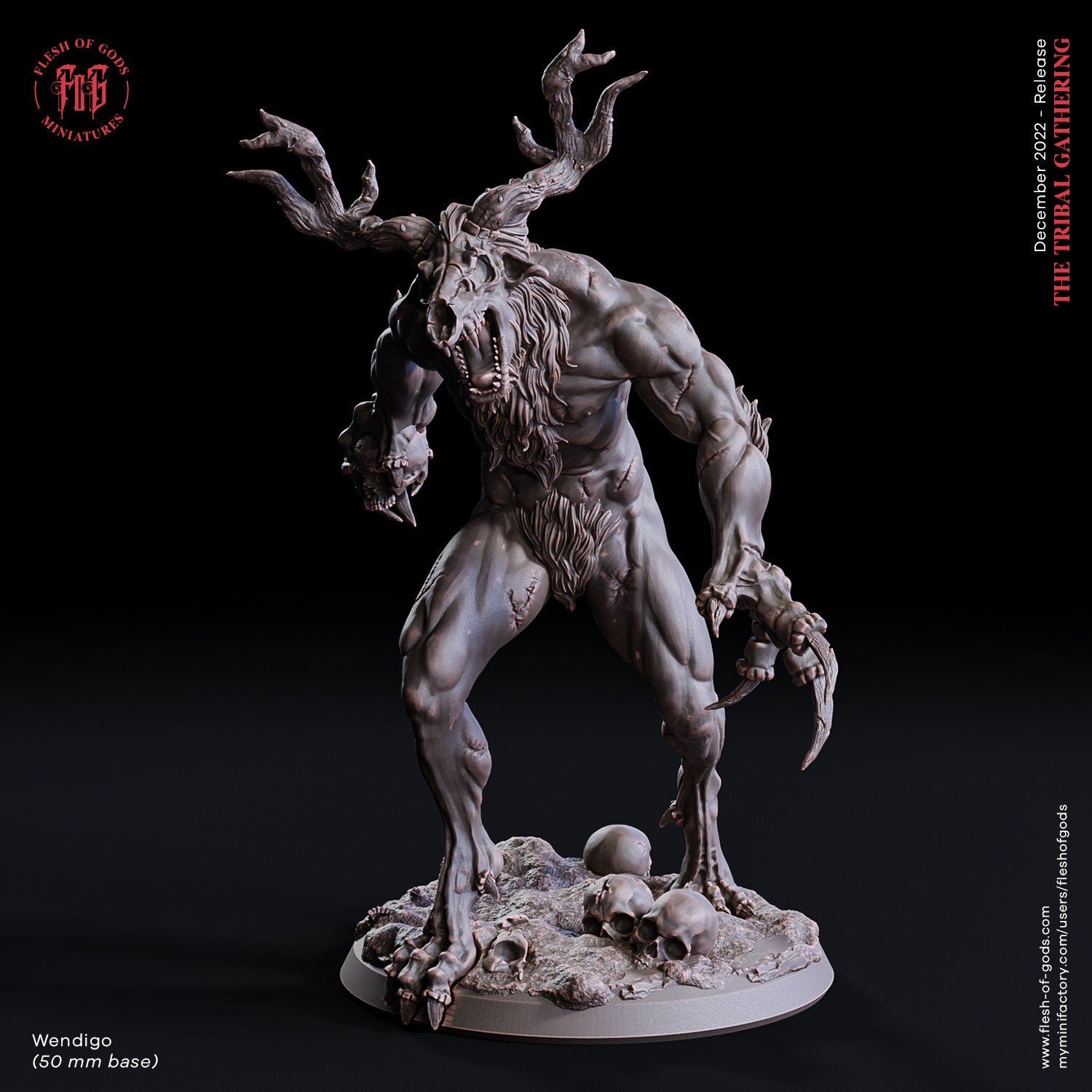 Figurine JDR Wendigo 02 Flesh of Gods Impression 3D