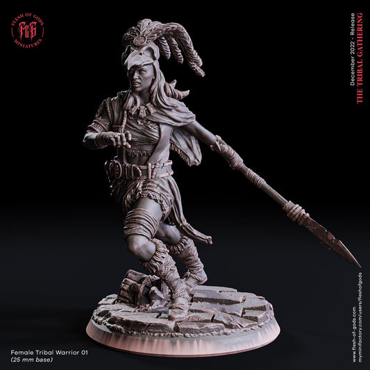 Figurine Guerriere Tribale 02 Flesh Of Gods Impression 3D