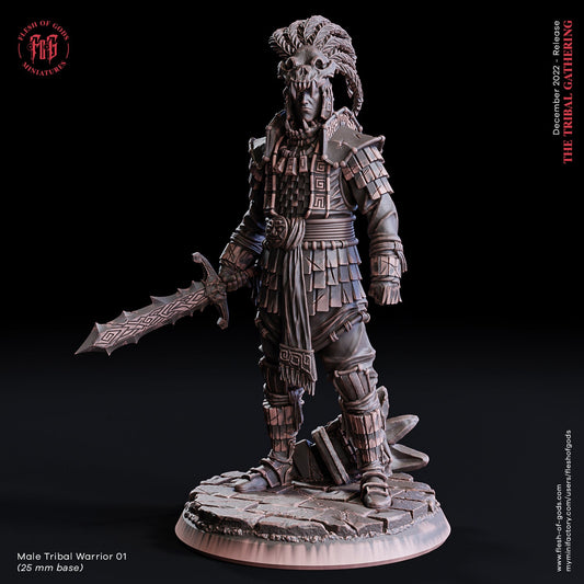 Figurine Guerrier Tribale Flesh of Gods Impression 3D