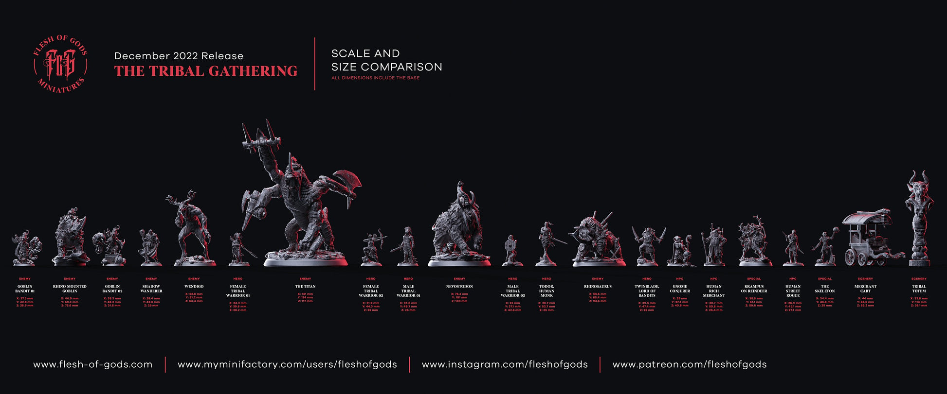 Figurine Guerrier Tribale Flesh of Gods Impression 3D