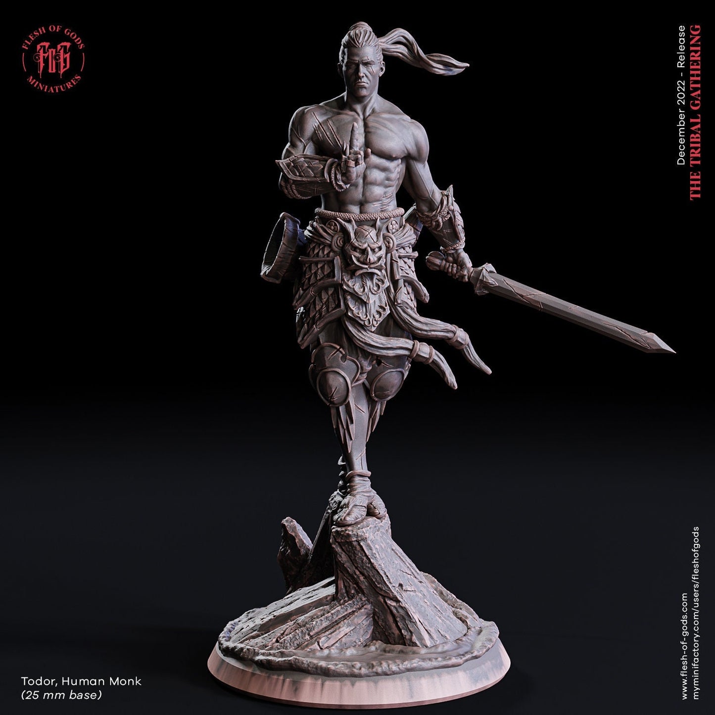 Figurine Homme Moine Flesh Of Gods Impression 3D