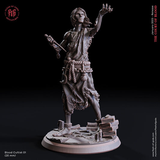 Figurine JDR Cultiste de SANG 01 Flesh Of Gods Impression 3D