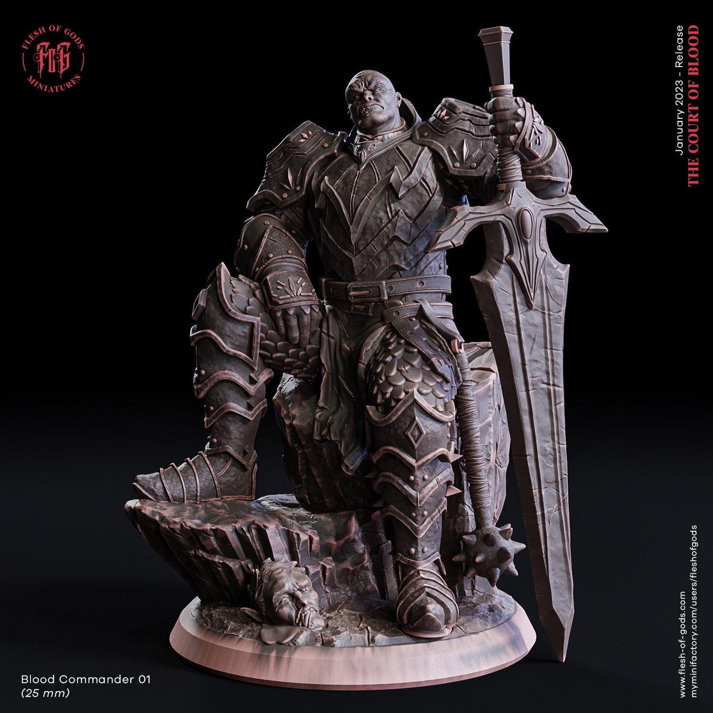 Figurine Commandant Sanguinaire 01 et 02 Flesh Of Gods Impression 3D