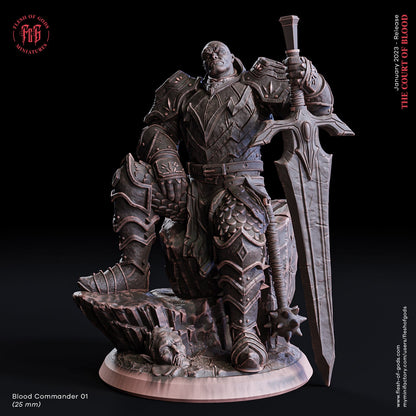 Figurine Commandant Sanguinaire 01 et 02 Flesh Of Gods Impression 3D