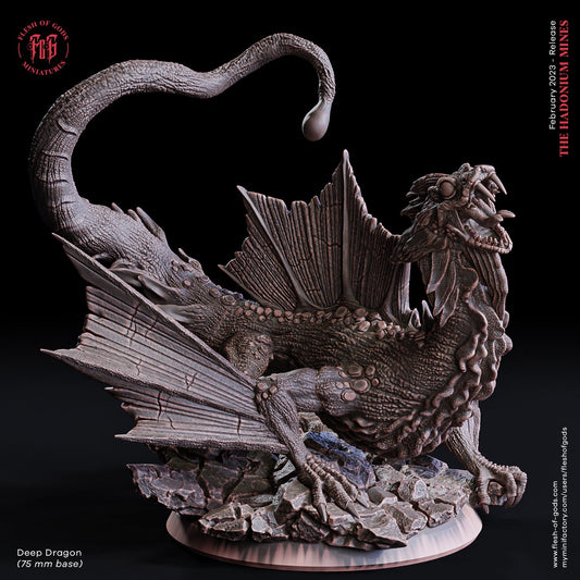 Figurine JDR Dragon des Profondeurs Impression 3D
