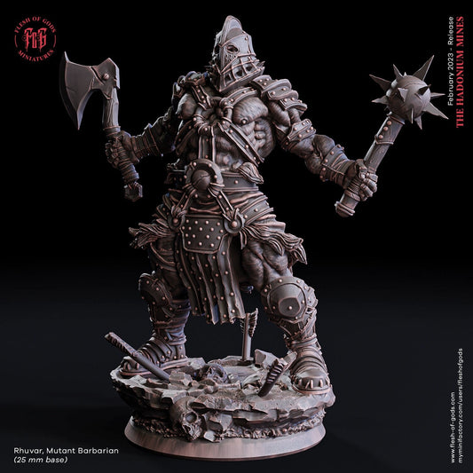 Figurine jdr barbare Flesh Of Gods Impression 3D