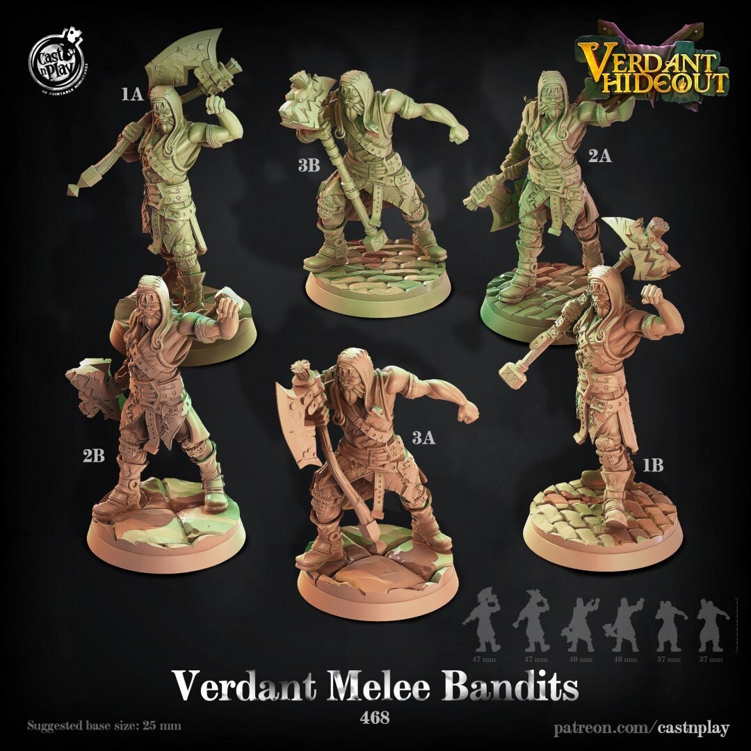 Figurine JDR Bandit des bois Cast N Play Impression 3D
