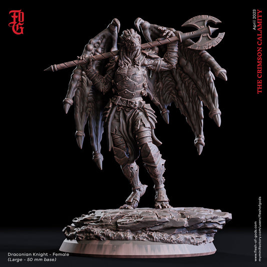 Figurine JDR Abishai Guerriere Flesh Of Gods Impression 3D