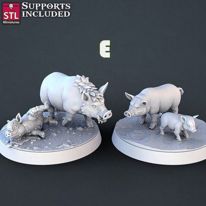 Pack animaux de la ferme STL Miniatures Impression 3D