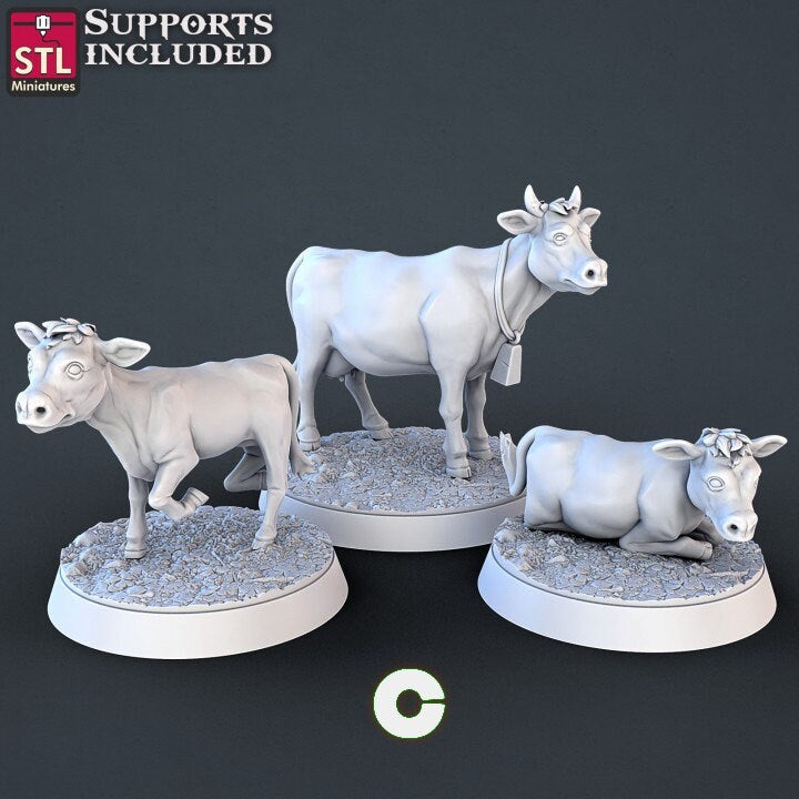 Pack animaux de la ferme STL Miniatures Impression 3D