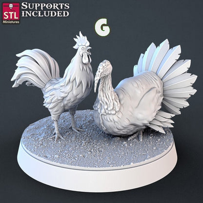 Pack animaux de la ferme STL Miniatures Impression 3D