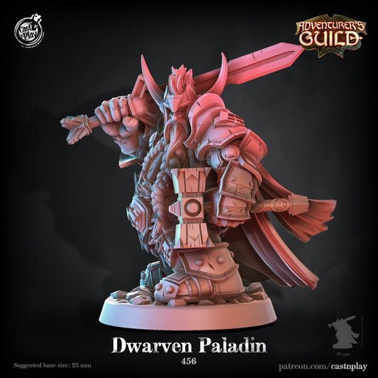 Figurine JDR Nain Paladin Cast N Play Impression 3D