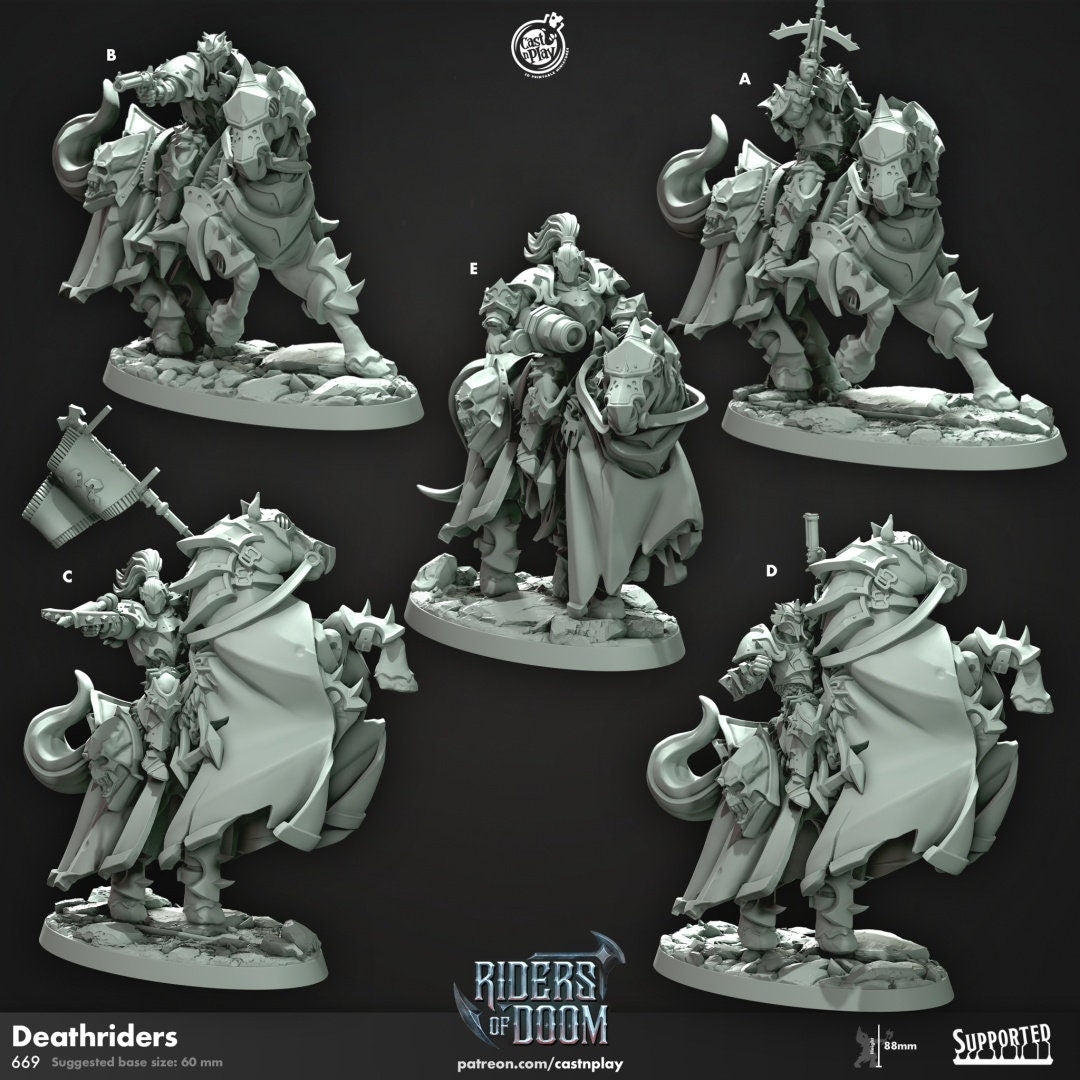 Figurine JDR Cavalier de la mort Cast N Play Impression 3D