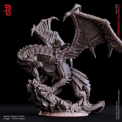 Figurine JDR Cavalier Draconique Flesh Of Gods Impression 3D