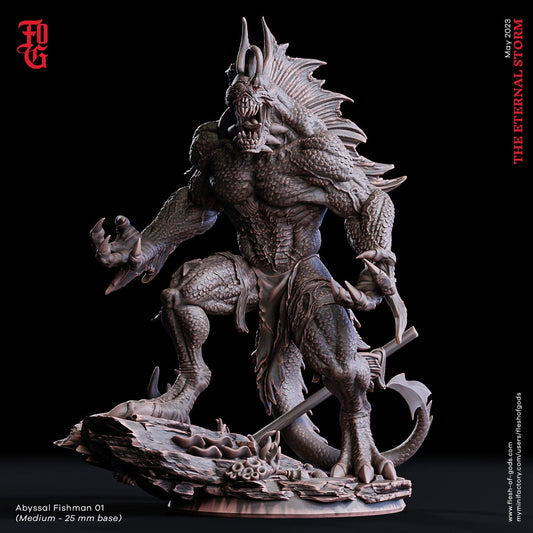 Figurine JDR Homme Poisson Flesh Of Gods Impression 3D