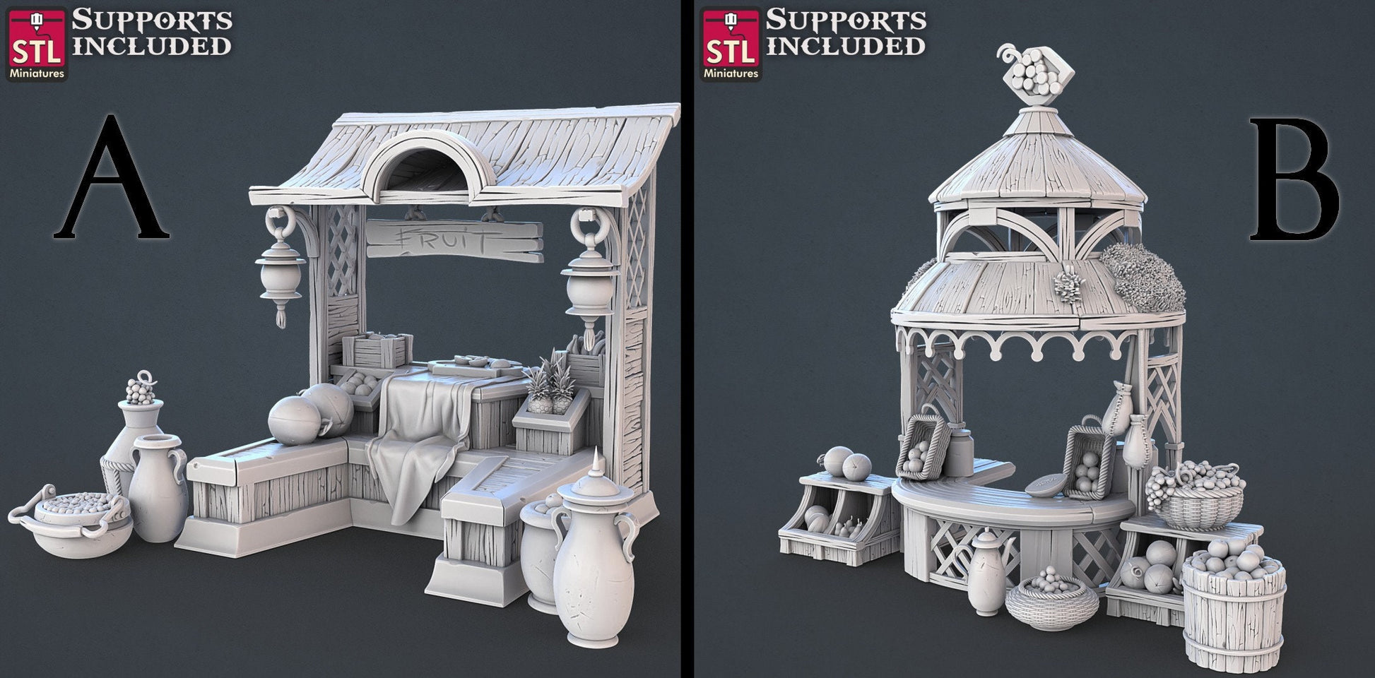 Figurine JDR Vendeur de fruit Pack Impression 3D