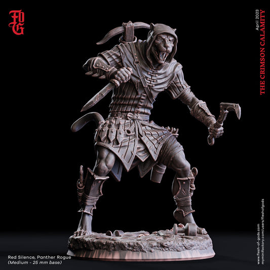 Figurine JDR Tabaxi Roublard Flesh Of Gods Impression 3D
