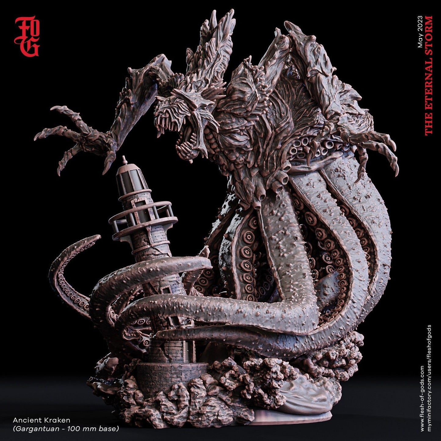Figurine JDR Kraken Flesh Of Gods Impression 3D