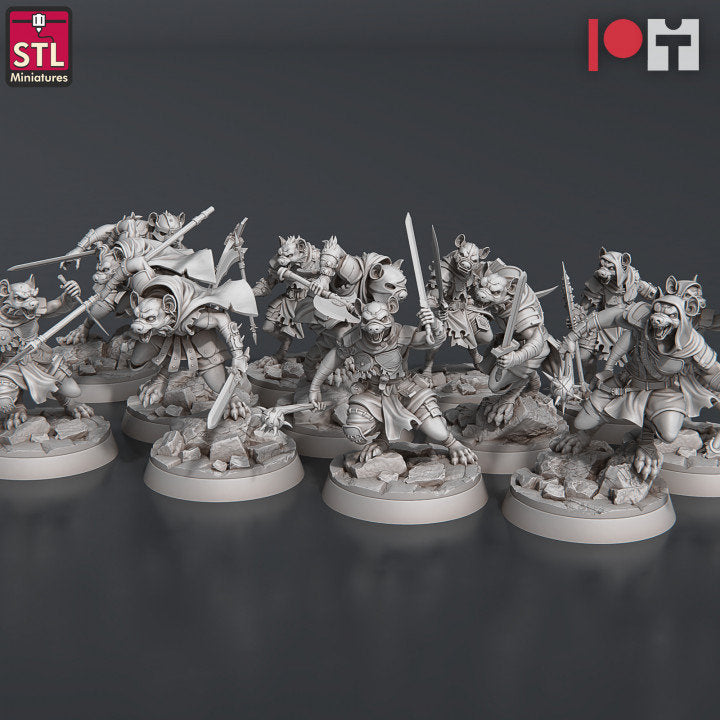 Figurine JDR Pack Gnoll STL Miniatures Impression 3D