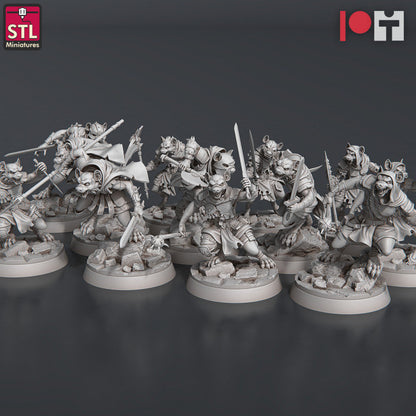 Figurine JDR Pack Gnoll STL Miniatures Impression 3D