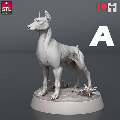 Figurine JDR Pack Chien STL Miniatures Impression 3D