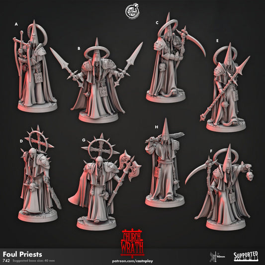 Figurine JDR Cultiste Pretre fou Cast N Play Impression 3D