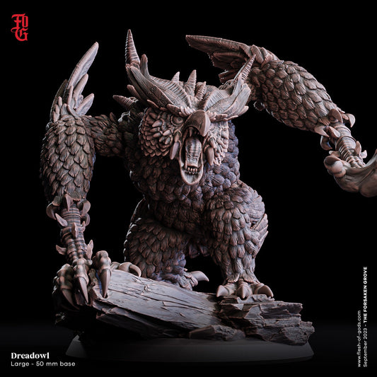 Figurine JDR Ours-hibou Hibours Flesh Of Gods Impression 3D