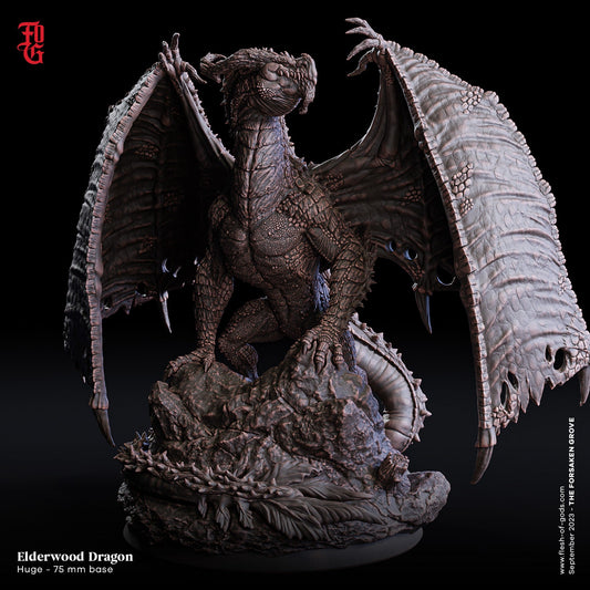 Figurine JDR Dragon Des Bois Flesh OF Gods Impression 3D