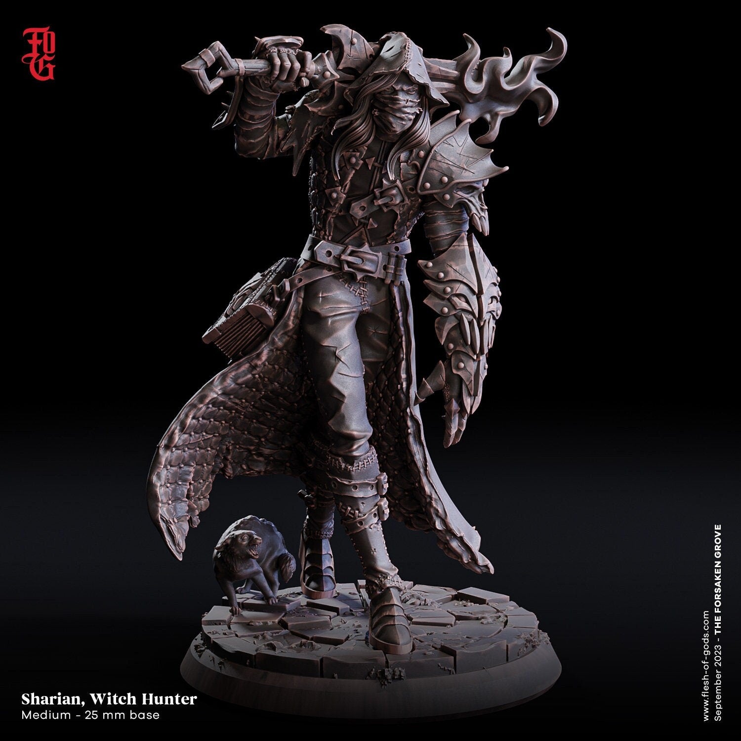 Figurine JDR Rodeur Chasseur de Monstre Flesh Of Gods Impression 3D